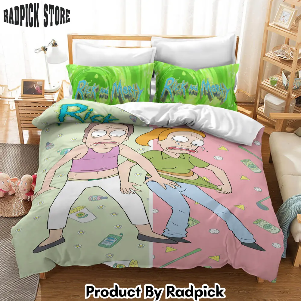 Rick and morty cosplay bedding set duvet cover halloween bed sheets  rp0424137